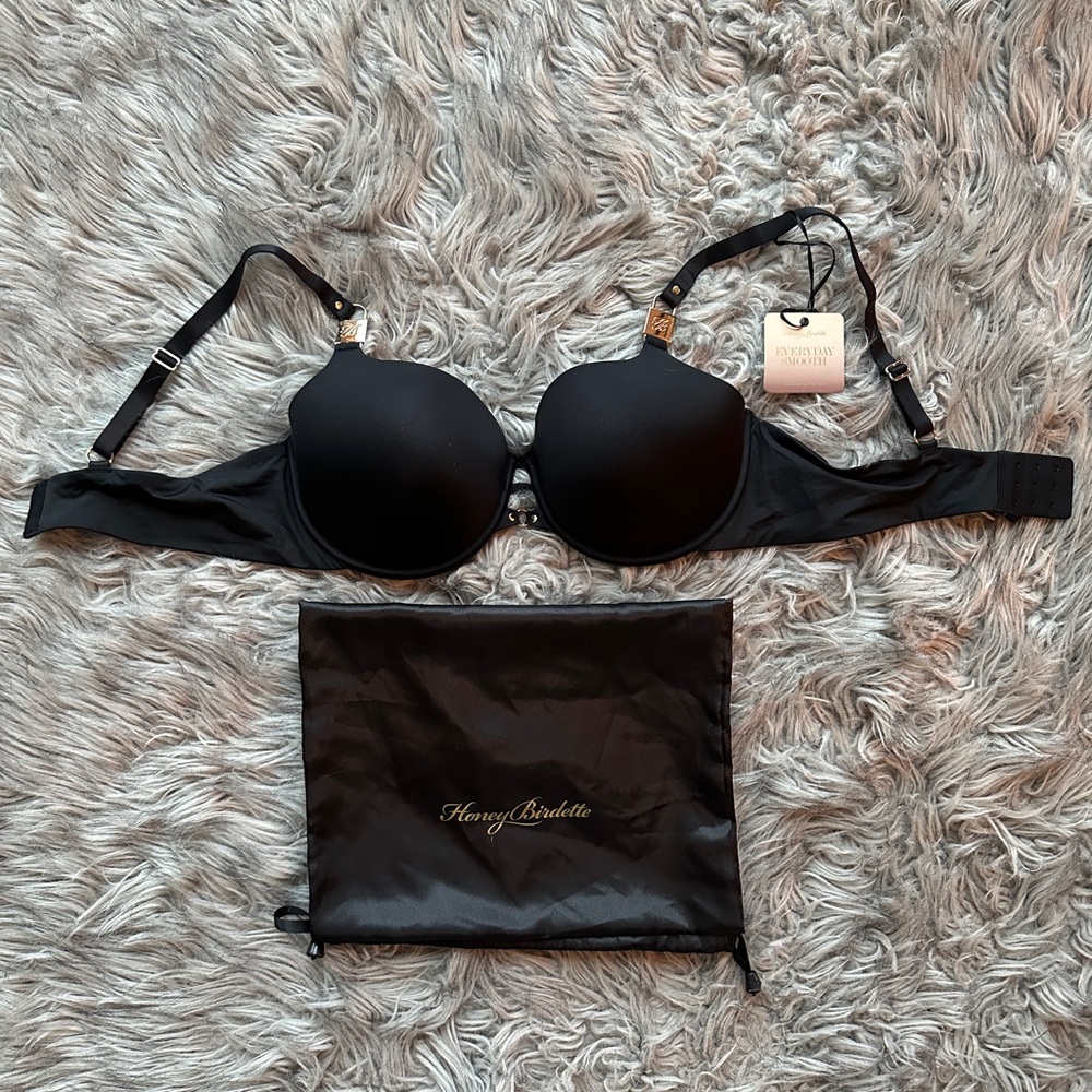 Honey Birdette Black Bra - 38DDD